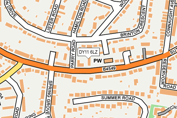 DY11 6LZ map - OS OpenMap – Local (Ordnance Survey)
