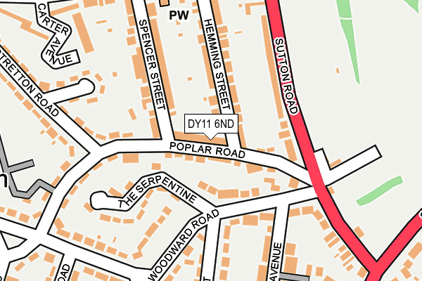 DY11 6ND map - OS OpenMap – Local (Ordnance Survey)