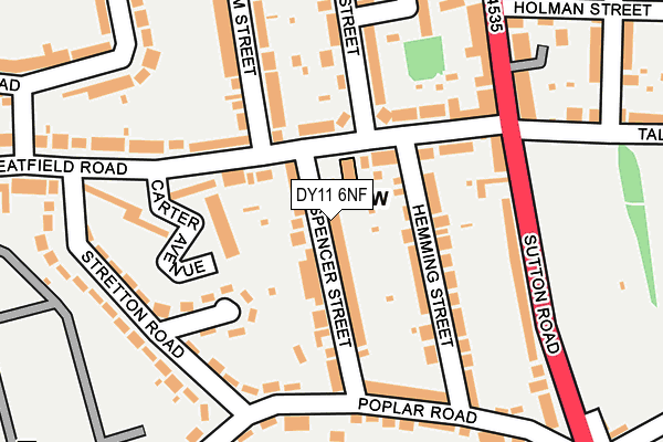 DY11 6NF map - OS OpenMap – Local (Ordnance Survey)