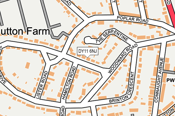 DY11 6NJ map - OS OpenMap – Local (Ordnance Survey)