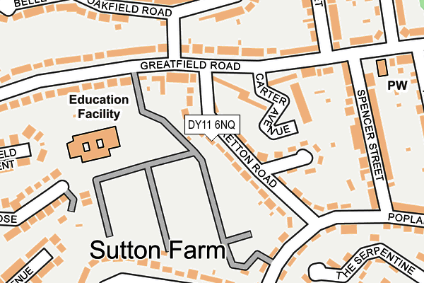 DY11 6NQ map - OS OpenMap – Local (Ordnance Survey)