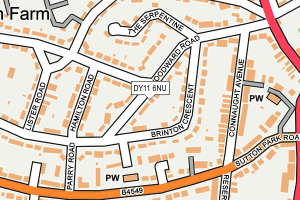 DY11 6NU map - OS OpenMap – Local (Ordnance Survey)