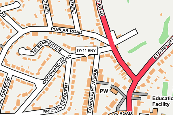 DY11 6NY map - OS OpenMap – Local (Ordnance Survey)
