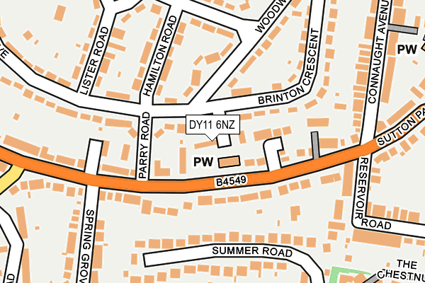 DY11 6NZ map - OS OpenMap – Local (Ordnance Survey)