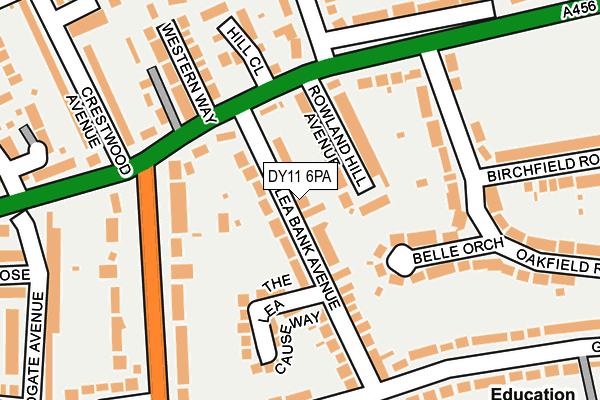 DY11 6PA map - OS OpenMap – Local (Ordnance Survey)