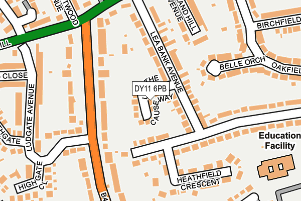 DY11 6PB map - OS OpenMap – Local (Ordnance Survey)