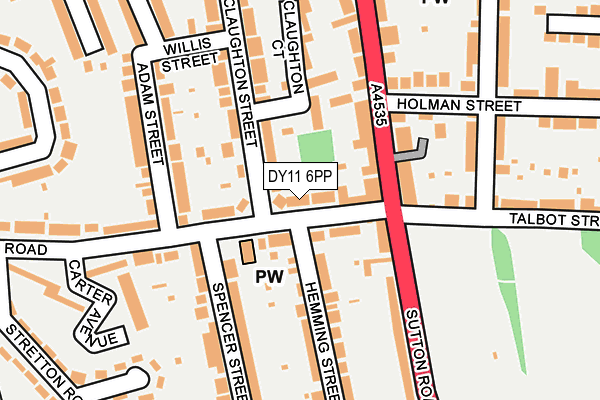 DY11 6PP map - OS OpenMap – Local (Ordnance Survey)