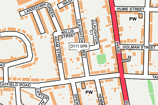 DY11 6PR map - OS OpenMap – Local (Ordnance Survey)