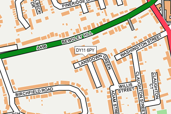 DY11 6PY map - OS OpenMap – Local (Ordnance Survey)