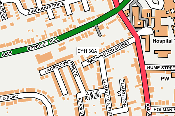 DY11 6QA map - OS OpenMap – Local (Ordnance Survey)