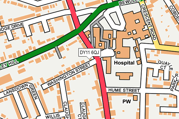 DY11 6QJ map - OS OpenMap – Local (Ordnance Survey)