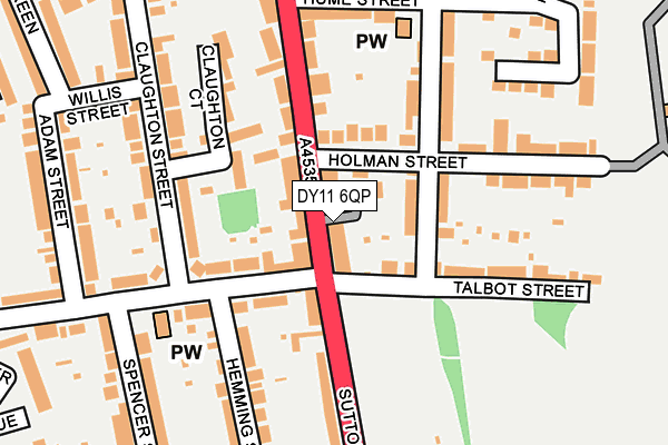 DY11 6QP map - OS OpenMap – Local (Ordnance Survey)