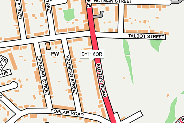 DY11 6QR map - OS OpenMap – Local (Ordnance Survey)