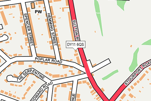 DY11 6QS map - OS OpenMap – Local (Ordnance Survey)