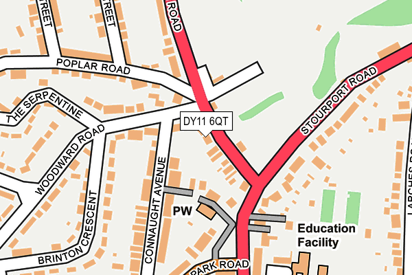 DY11 6QT map - OS OpenMap – Local (Ordnance Survey)
