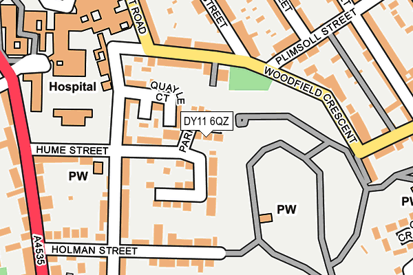 DY11 6QZ map - OS OpenMap – Local (Ordnance Survey)