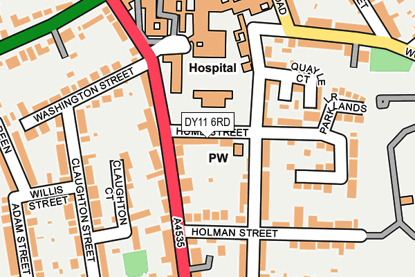 DY11 6RD map - OS OpenMap – Local (Ordnance Survey)