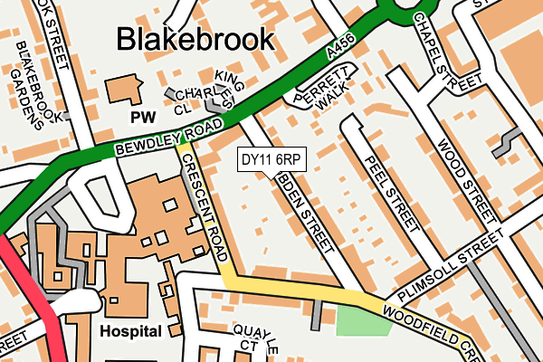 DY11 6RP map - OS OpenMap – Local (Ordnance Survey)