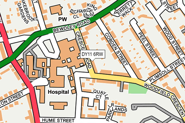 DY11 6RW map - OS OpenMap – Local (Ordnance Survey)