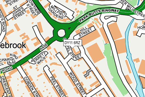 DY11 6RZ map - OS OpenMap – Local (Ordnance Survey)
