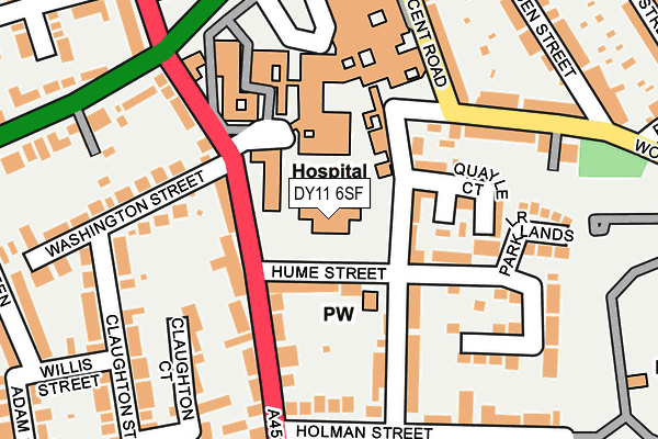 DY11 6SF map - OS OpenMap – Local (Ordnance Survey)