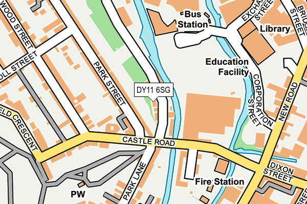 DY11 6SG map - OS OpenMap – Local (Ordnance Survey)