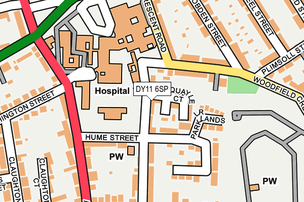 DY11 6SP map - OS OpenMap – Local (Ordnance Survey)