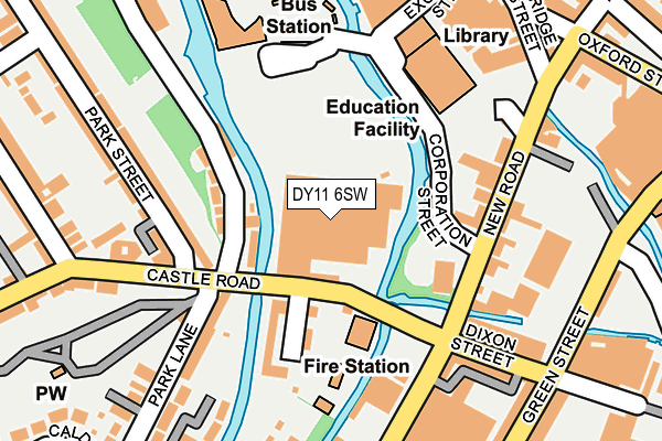 DY11 6SW map - OS OpenMap – Local (Ordnance Survey)