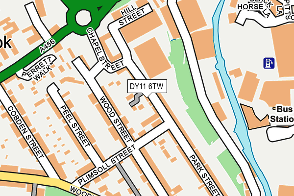 DY11 6TW map - OS OpenMap – Local (Ordnance Survey)