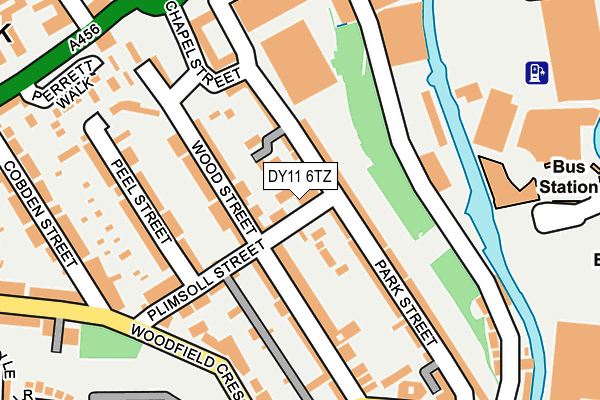DY11 6TZ map - OS OpenMap – Local (Ordnance Survey)