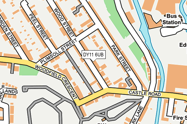 DY11 6UB map - OS OpenMap – Local (Ordnance Survey)