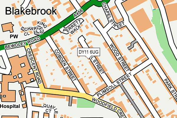 DY11 6UG map - OS OpenMap – Local (Ordnance Survey)