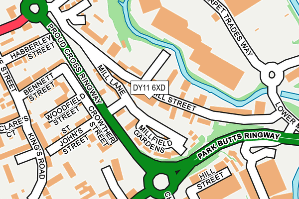 DY11 6XD map - OS OpenMap – Local (Ordnance Survey)