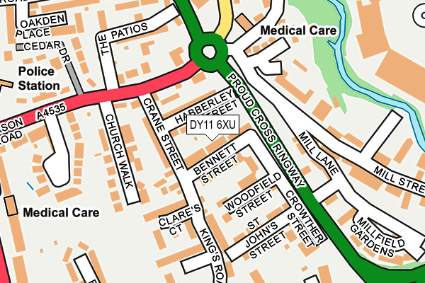 DY11 6XU map - OS OpenMap – Local (Ordnance Survey)
