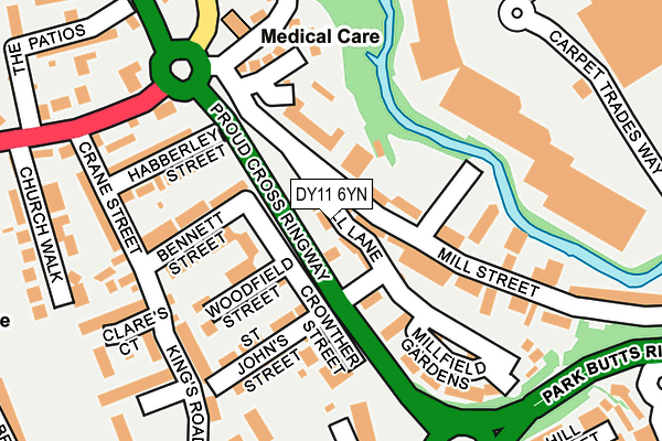 DY11 6YN map - OS OpenMap – Local (Ordnance Survey)