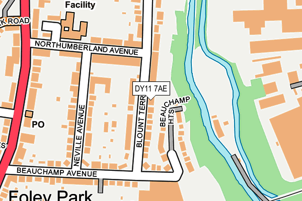 DY11 7AE map - OS OpenMap – Local (Ordnance Survey)
