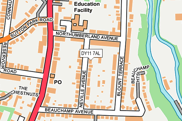 DY11 7AL map - OS OpenMap – Local (Ordnance Survey)