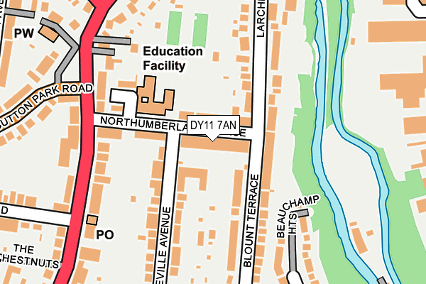 DY11 7AN map - OS OpenMap – Local (Ordnance Survey)