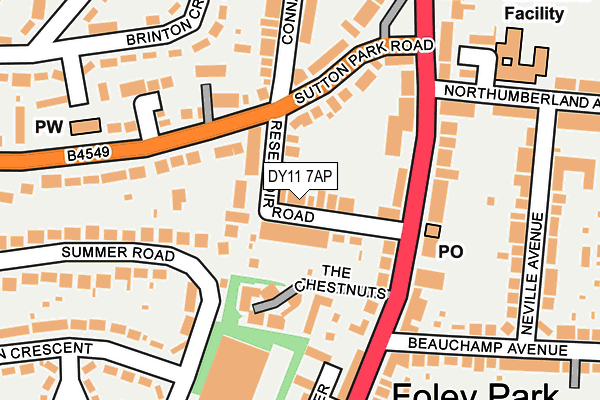 DY11 7AP map - OS OpenMap – Local (Ordnance Survey)