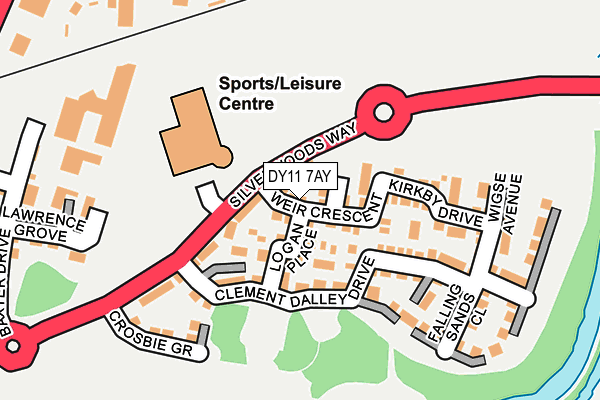 DY11 7AY map - OS OpenMap – Local (Ordnance Survey)