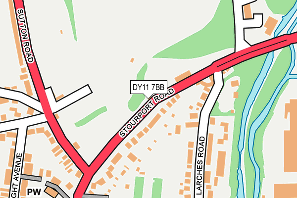 DY11 7BB map - OS OpenMap – Local (Ordnance Survey)