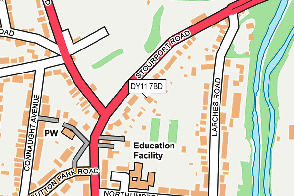 DY11 7BD map - OS OpenMap – Local (Ordnance Survey)