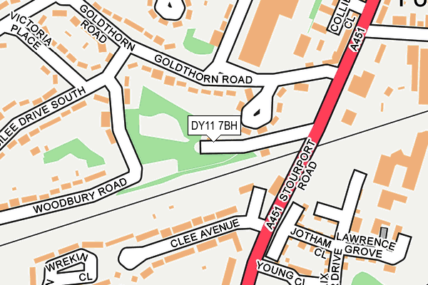 DY11 7BH map - OS OpenMap – Local (Ordnance Survey)