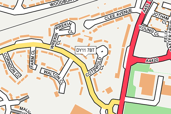 DY11 7BT map - OS OpenMap – Local (Ordnance Survey)