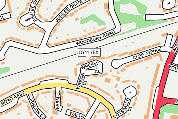 DY11 7BX map - OS OpenMap – Local (Ordnance Survey)