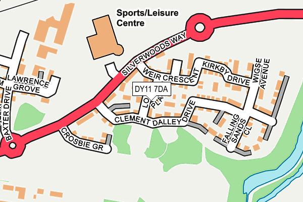 DY11 7DA map - OS OpenMap – Local (Ordnance Survey)