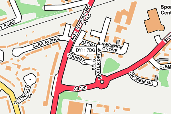 DY11 7DG map - OS OpenMap – Local (Ordnance Survey)