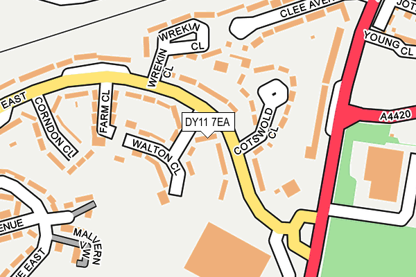 DY11 7EA map - OS OpenMap – Local (Ordnance Survey)