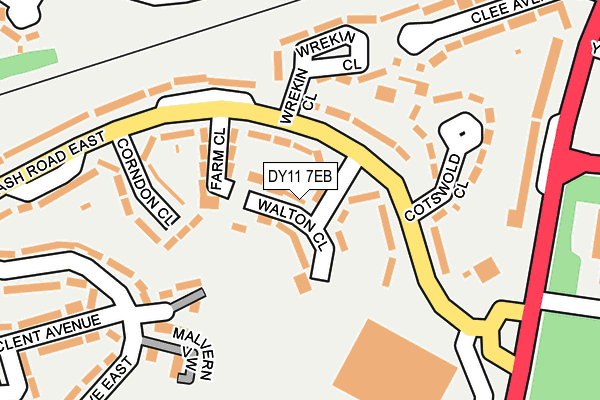 DY11 7EB map - OS OpenMap – Local (Ordnance Survey)