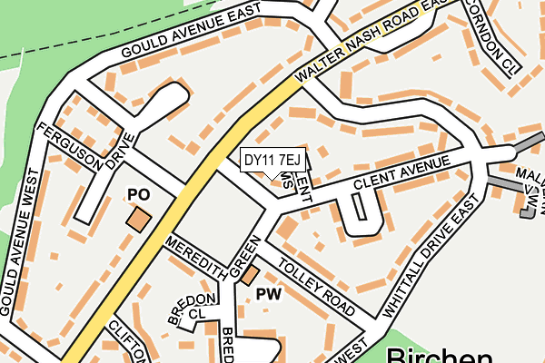 DY11 7EJ map - OS OpenMap – Local (Ordnance Survey)
